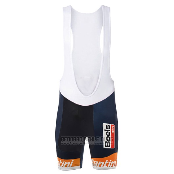 2017 Fahrradbekleidung Boels Dolmans Orange Trikot Kurzarm und Tragerhose